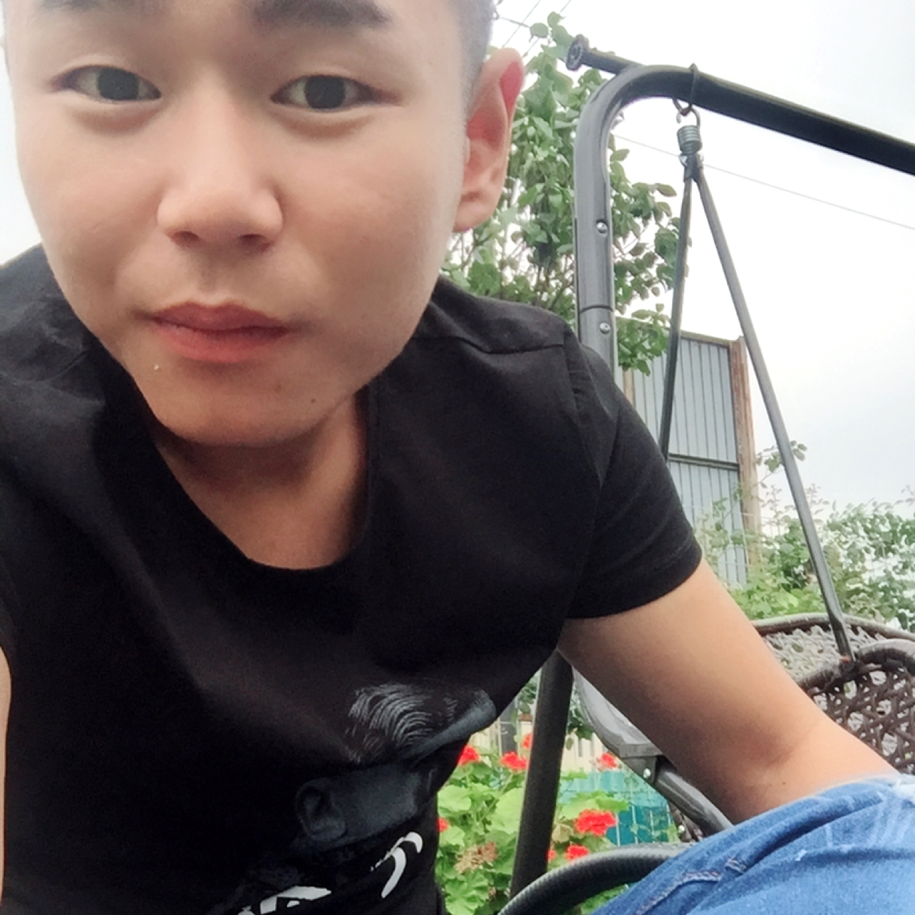 宝马回首专注的照片