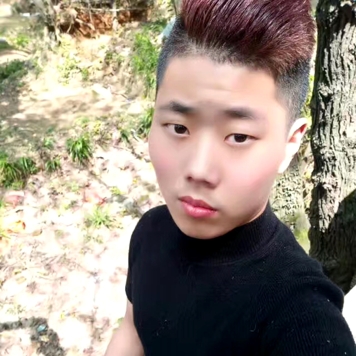 开朗浅吻晨阳的照片